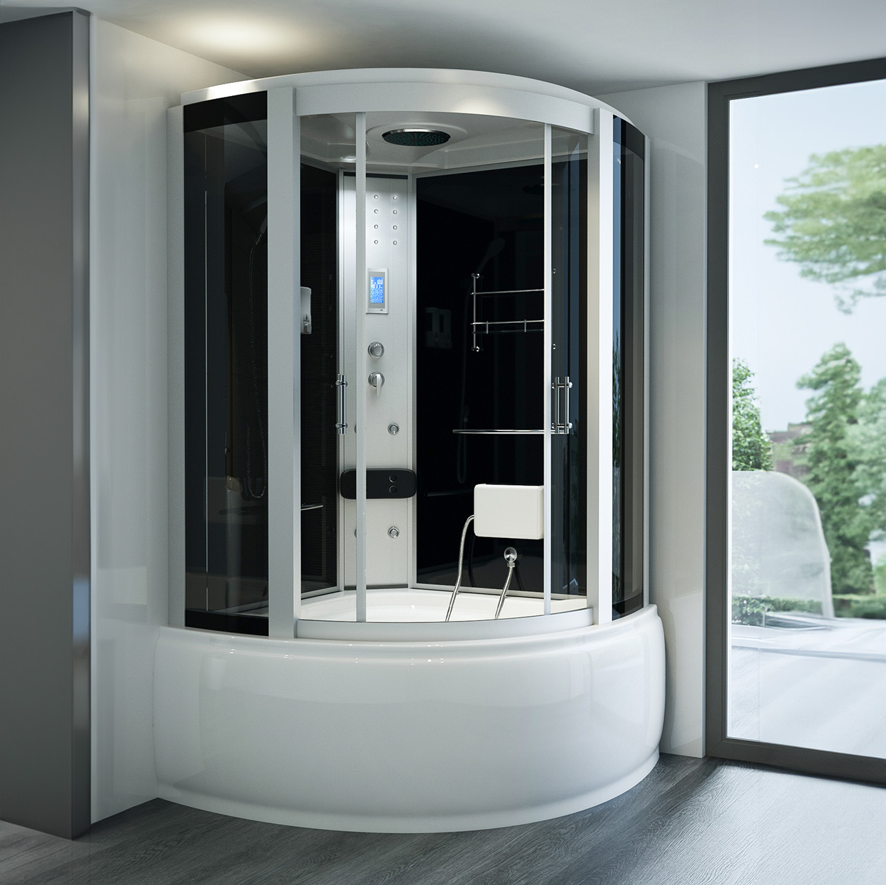 Gőzkabinok hidromasszázs káddal