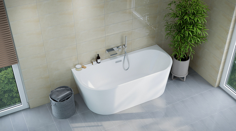 OCEANO Akril szabadonálló fürdőkád, térkád 170x75cm